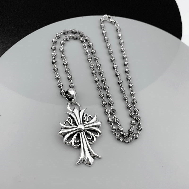 ch chrome hearts cross pendant hip hop necklace