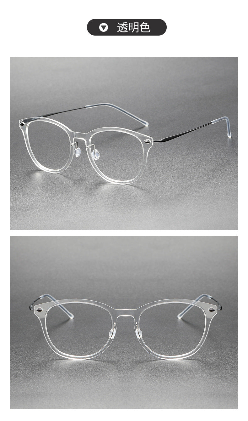 Gradient retro oval frame for slimming faces