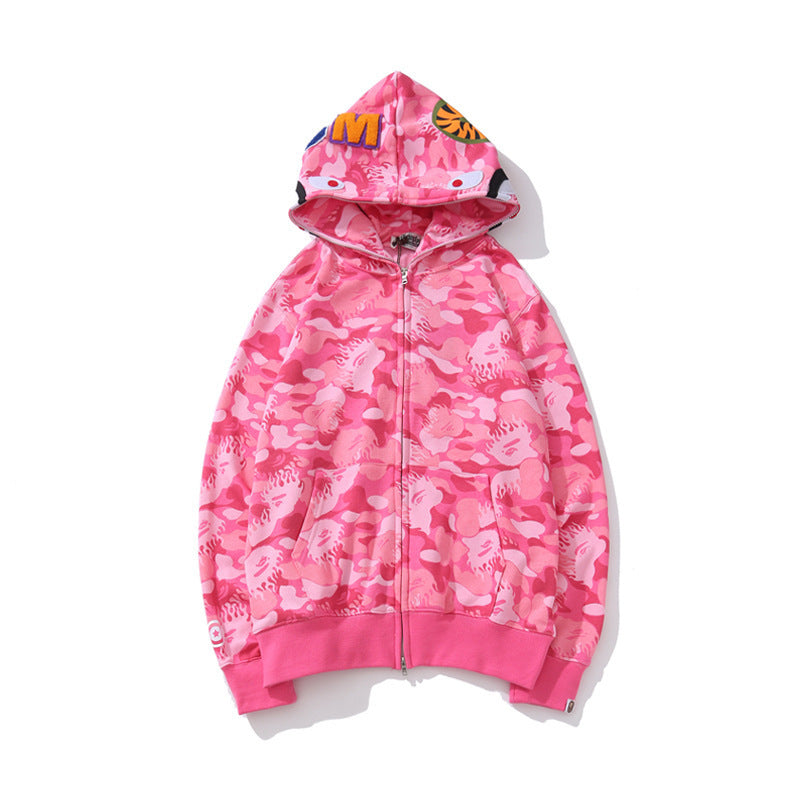 BAPE Shark camouflage jacket cardigan hooded