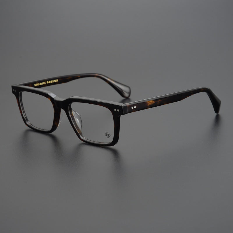Handcrafted Square Retro Acetate Eyeglasses