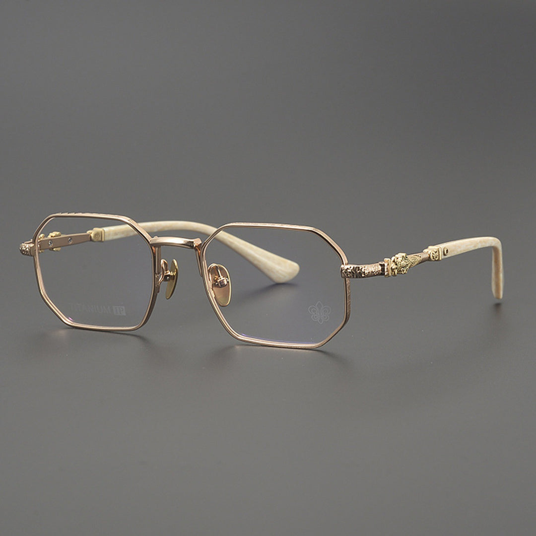 Chrome Hearts Polygonal Handcrafted Titanium Eyeglasses