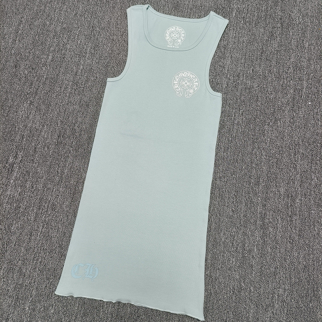 Chloe Heart Blue Horseshoe Print Vest