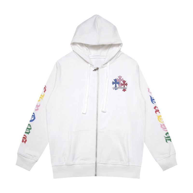 chrome hearts hoodie cardigan pure cotton