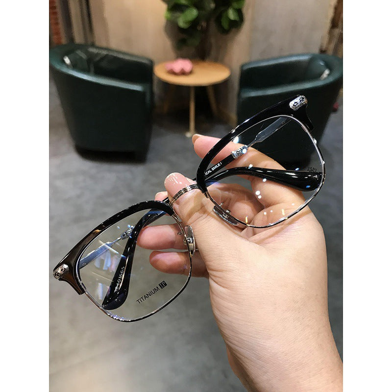 Chrome Hearts Browline Frames with Intricate Engraving