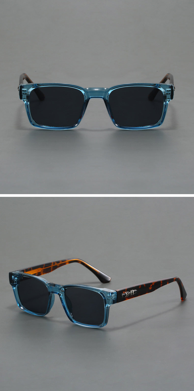 Thick-rimmed anti-blue light photochromic glasses