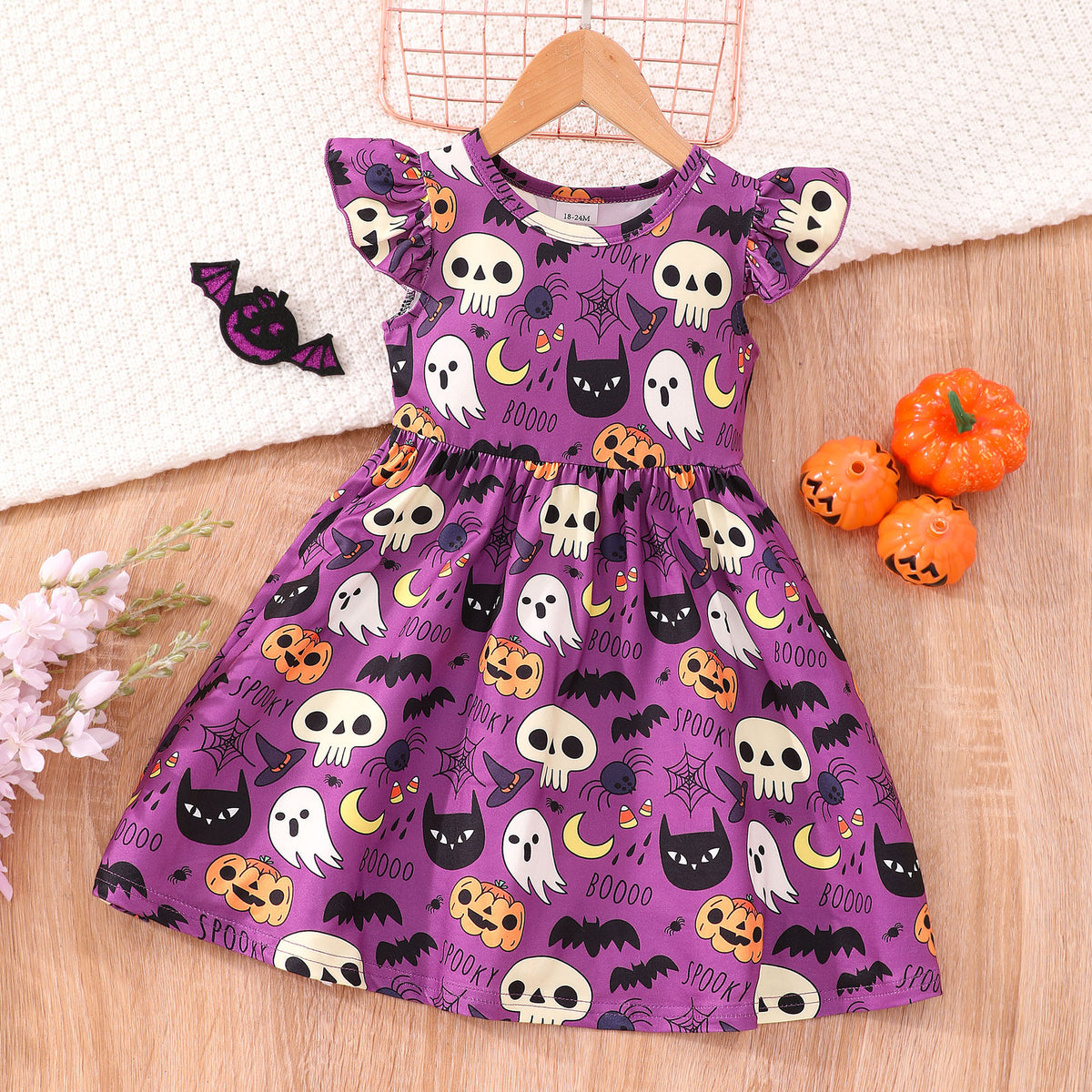 Halloween Christmas children's clothing print dresses