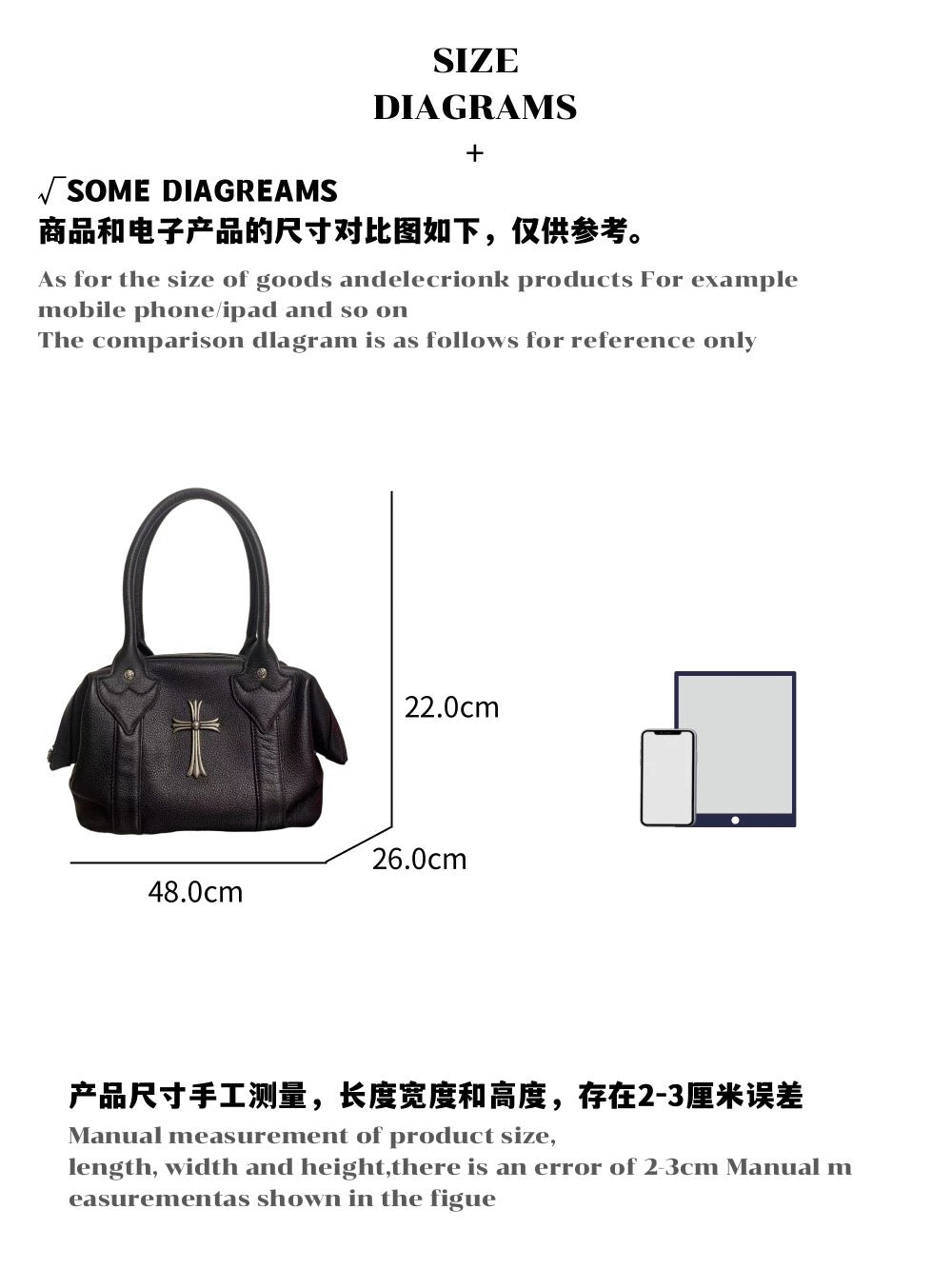 Chrome Hearts Large Capacity PU Underarm Bag