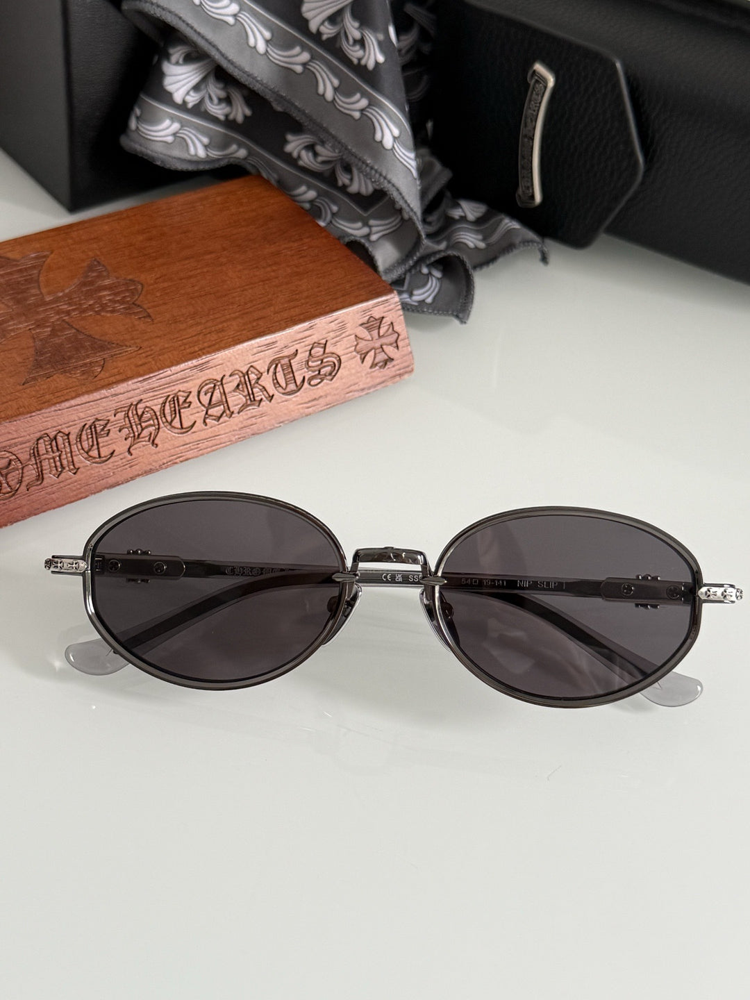 Chrome Hearts Oval Small Frame Futuristic Sunglasses