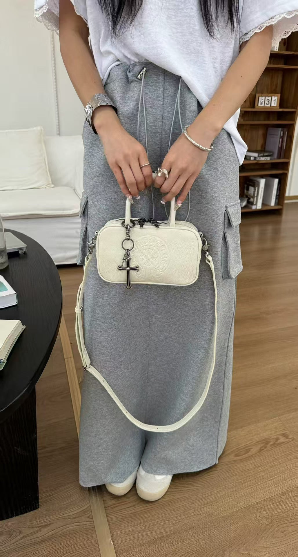 Chrome Hearts Cross PU Handbag