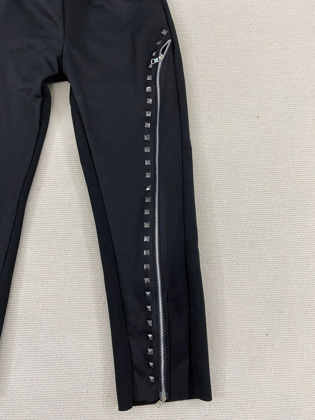 Heavy-duty Knitted Zipper Street Style Trousers