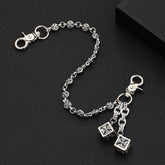 chrome hearts cross flower ball bag chain