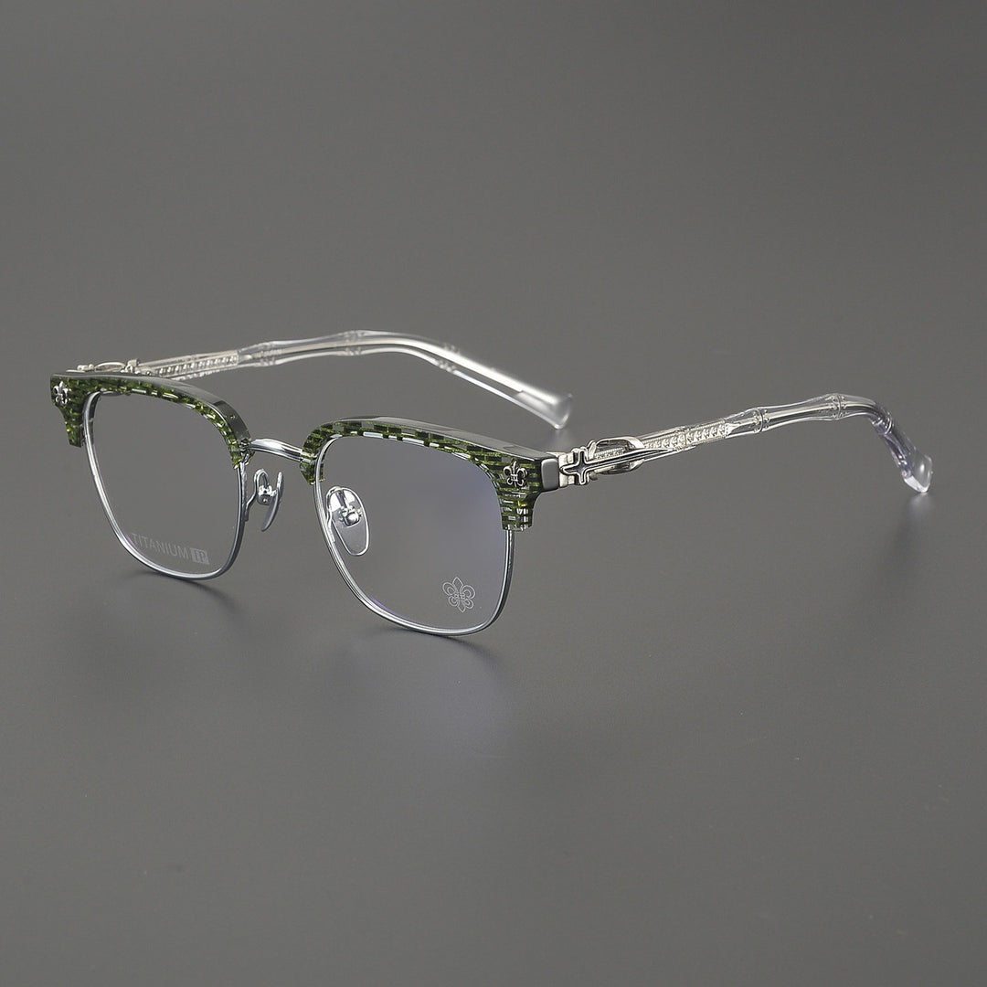 Chrome Hearts Hand-Engraved Vintage Browline Eyeglasses