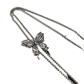 Retro diamond butterfly necklace