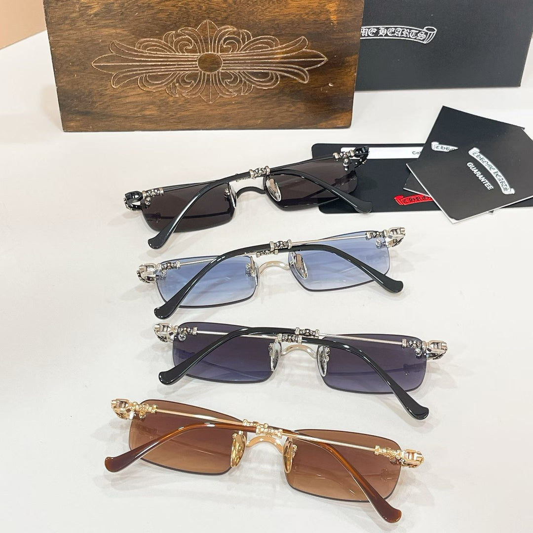 Chrome Hearts square frame PILLSIII pure titanium sunglasses