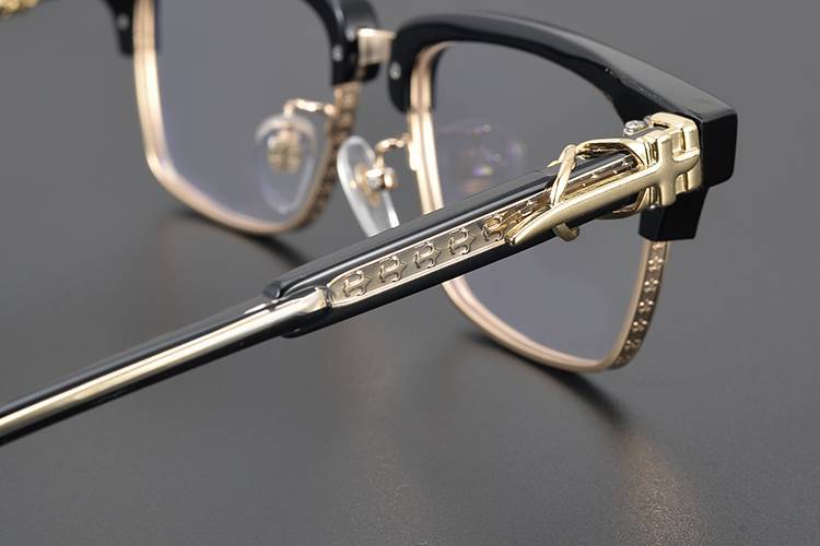 Chrome Hearts square frame browline glasses frame
