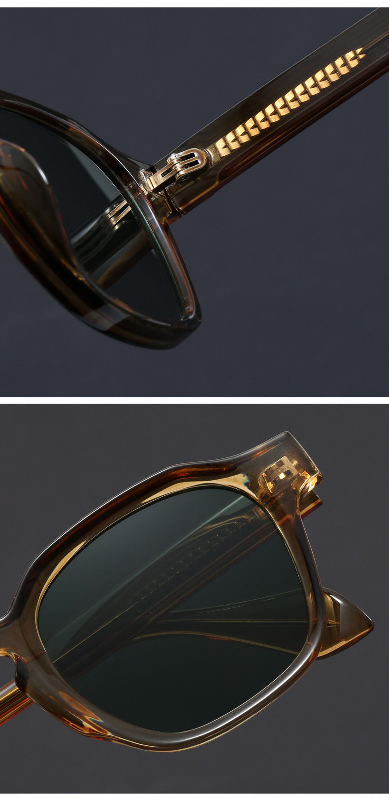 Retro irregular square black sunglasses