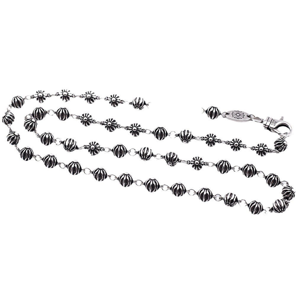 chrome hearts round bead necklace