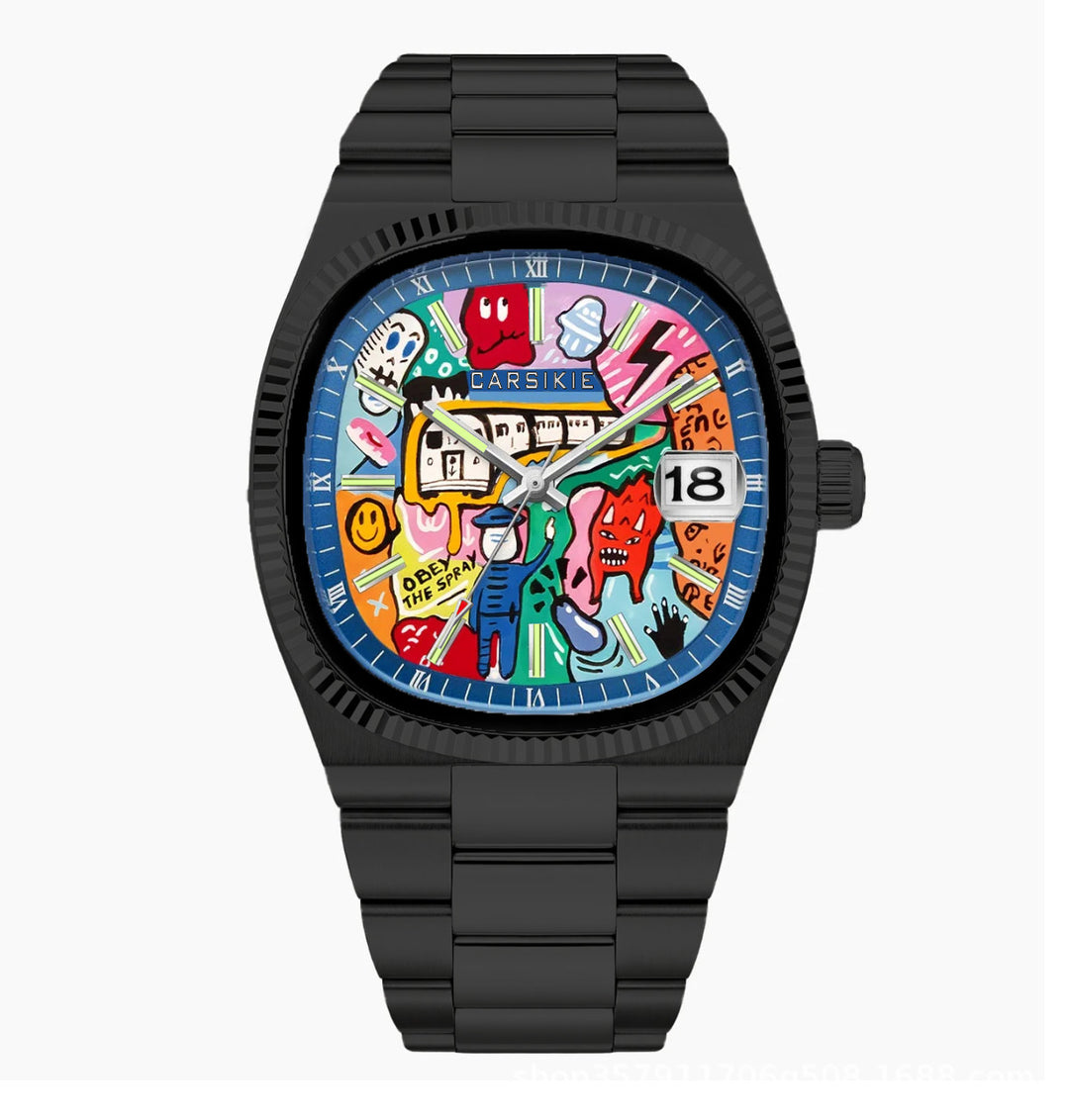 Square Cartoon-Themed Sports Watch
