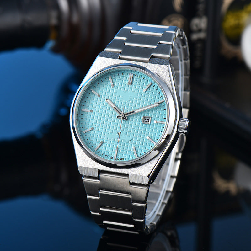 Classic Simple and Generous Solid Steel strap Watch