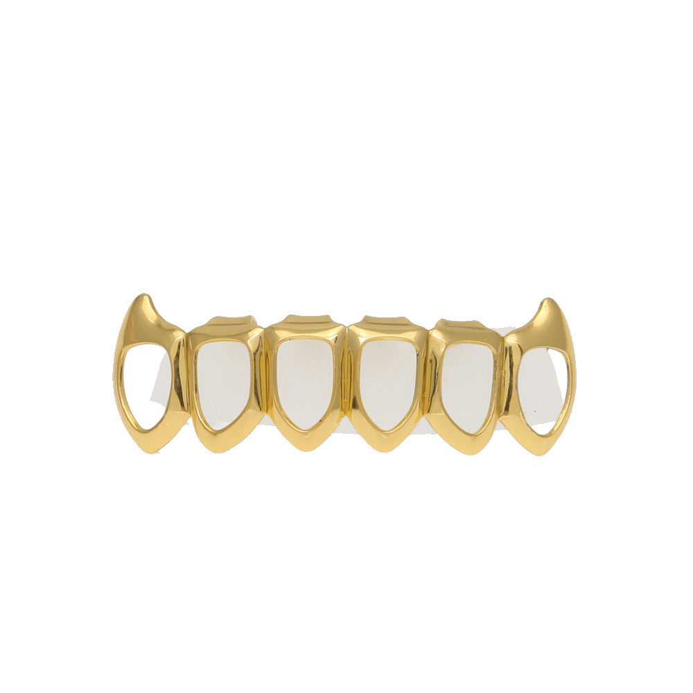 Hip-hop polished braces with gold electroplating