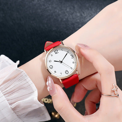 Korean-style, stylish, simple leather strap watches.