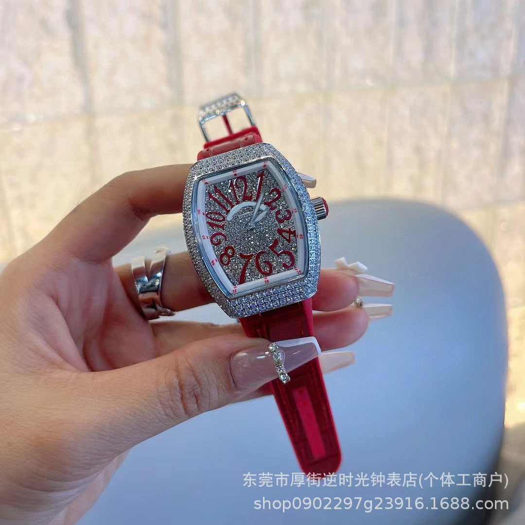 FM-Style Starry Sky Tonneau-Shaped Large-Dial Watch
