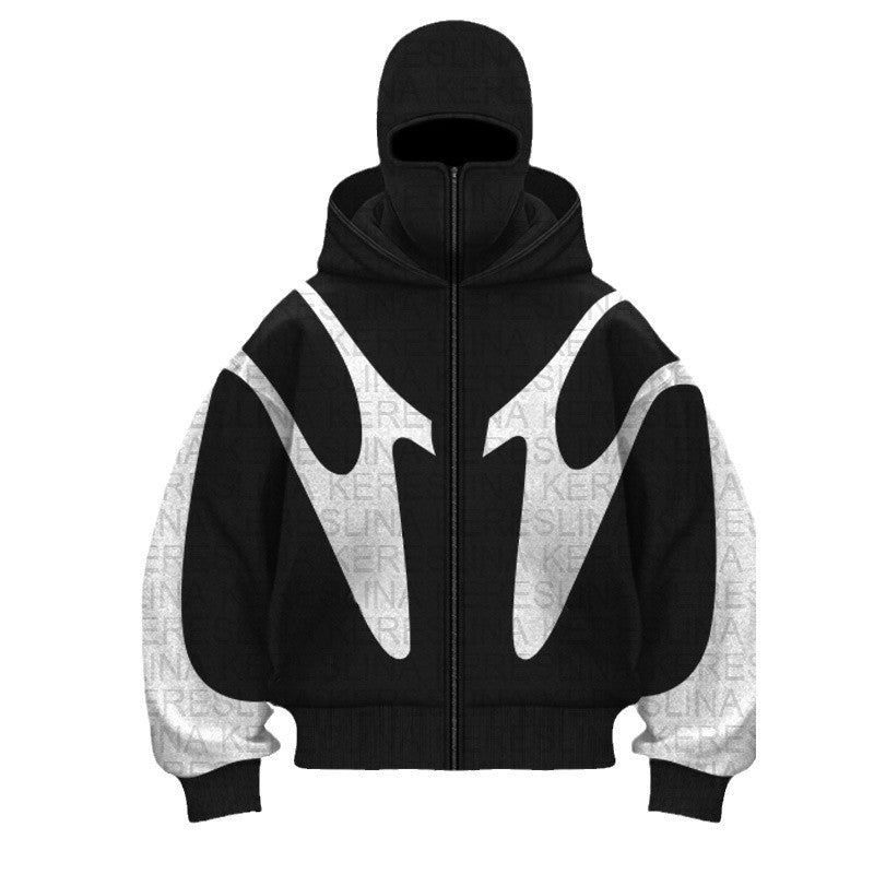 Y2K double-hooded hooded sweatshirt