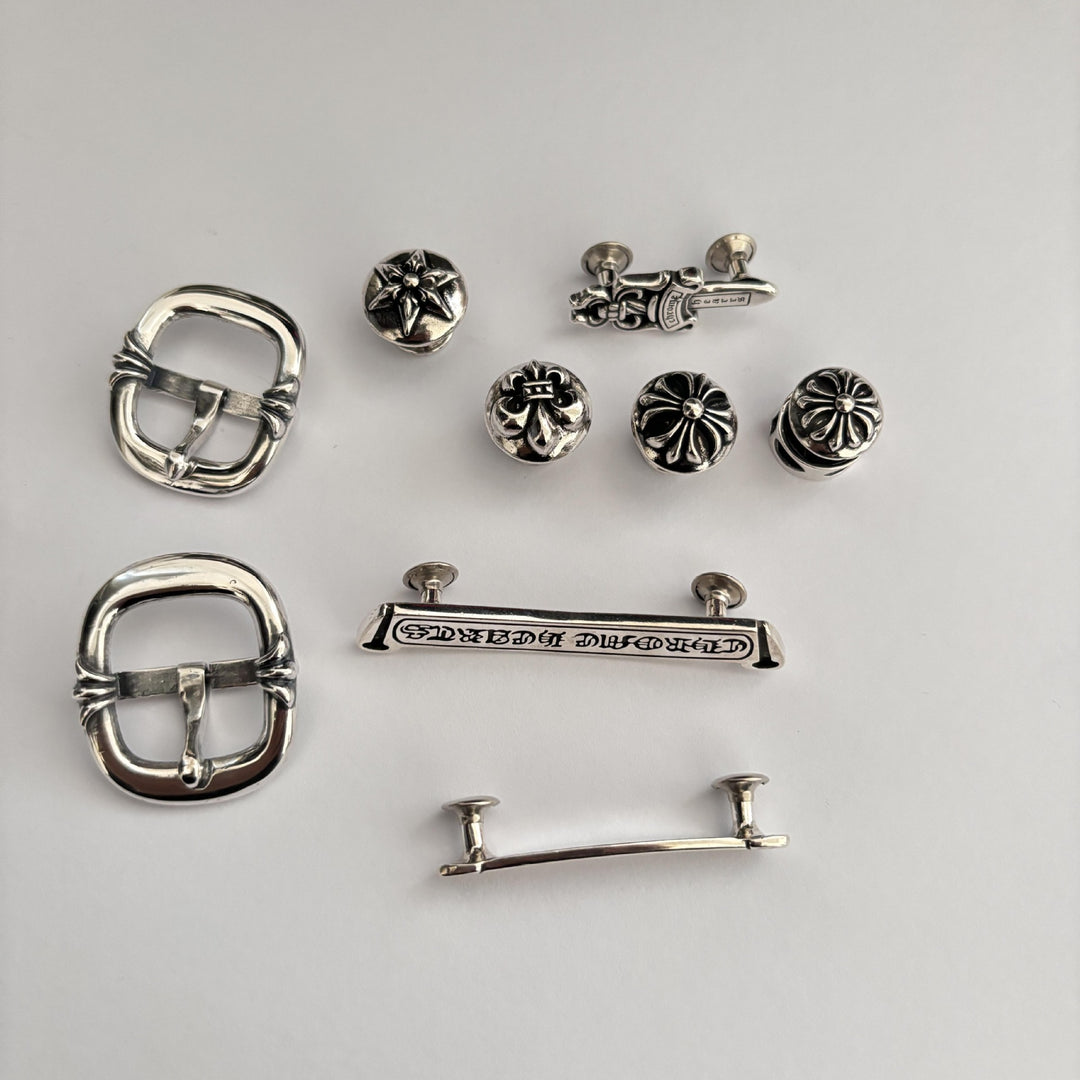 Chrome Hearts scroll sword cross hexagram scout flower accessories
