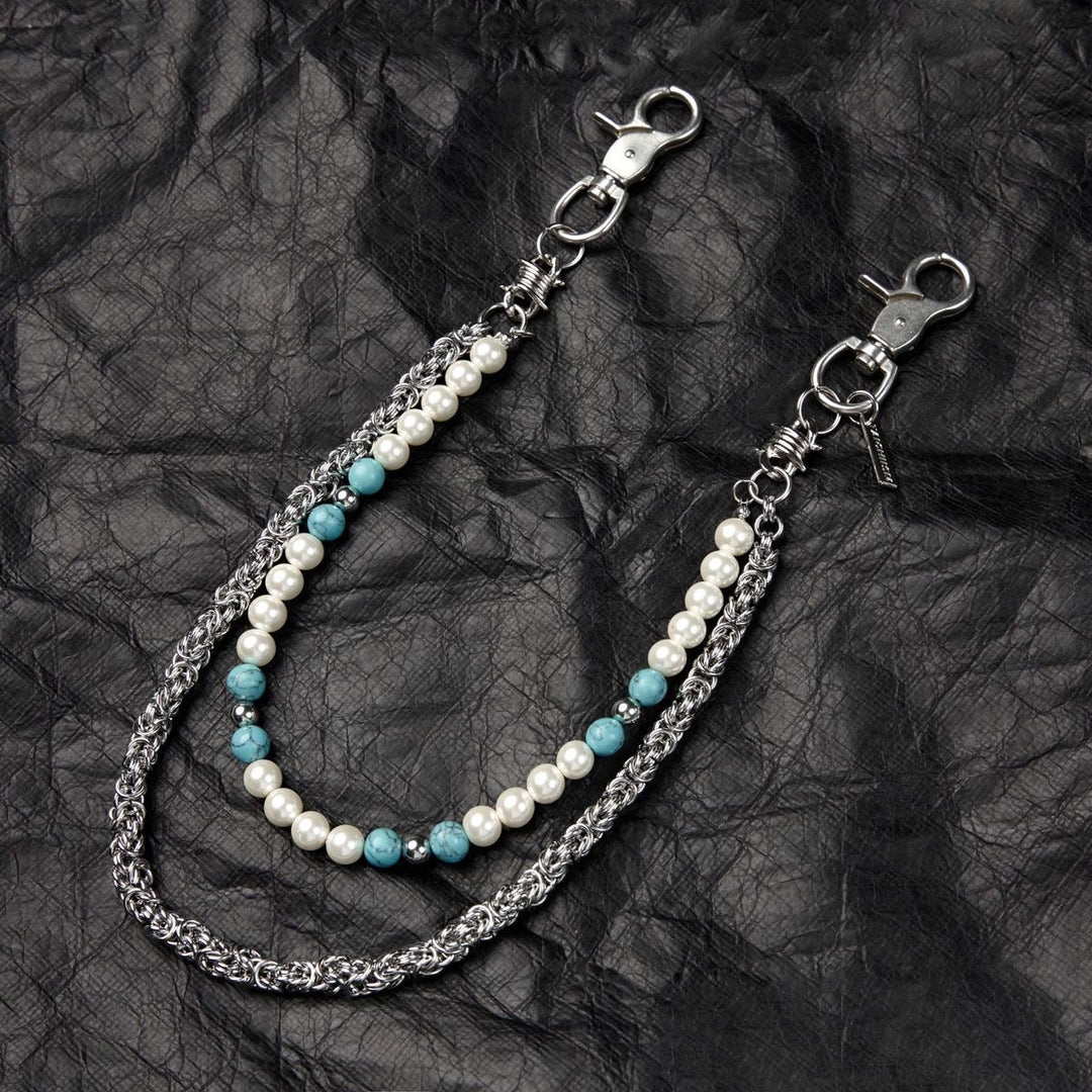 Pearl & Turquoise Jeans Chain