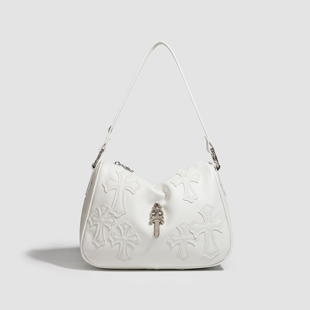 Chrome Hearts Sword Embroidered Cross Shoulder Bag
