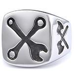 Nordic Stainless Steel Skull Ring Gothic Dark Aesthetic