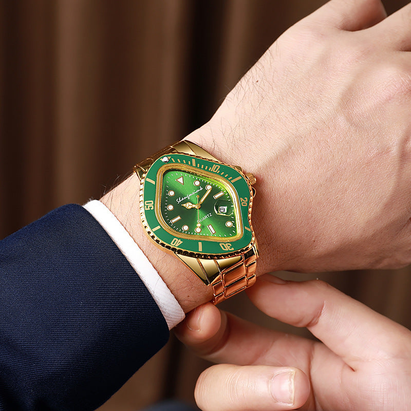 Twisted Submariner Alloy Steel Strap Quartz Watch