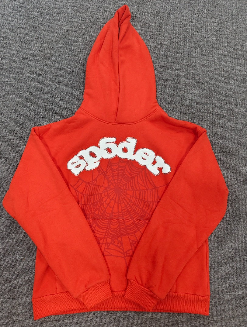 Sp5der Foam Print Spider Thick Fleece Hoodie