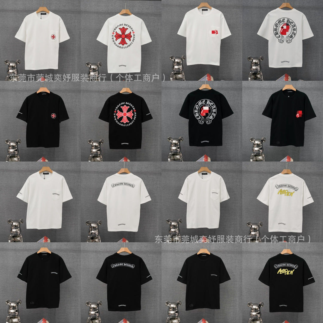 Chrome Hearts Summer Printed T-Shirt Short-Sleeve