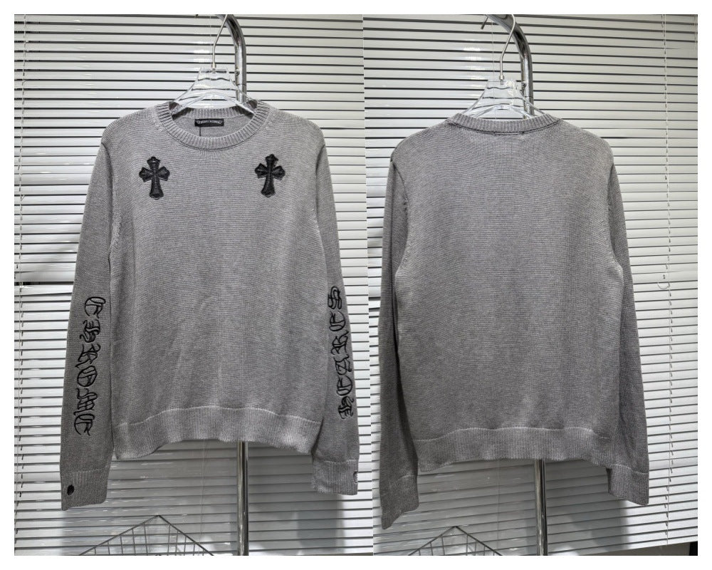 Chrome hearts cotton cross knitted sweater cardigan