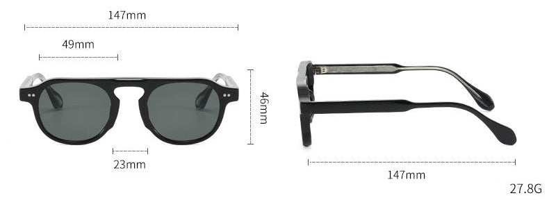 Hand-Carved Retro Aviator Eyeglass Frames
