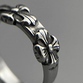 Chrome Hearts Cross Flower Forever Couple Rings