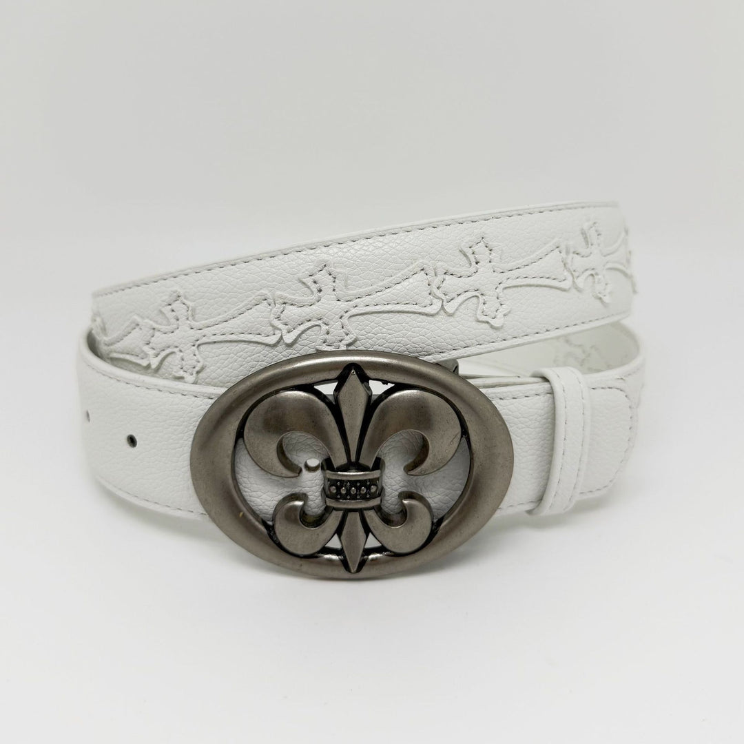 Chrome Hearts Cross-Motif Classic Leather Belt