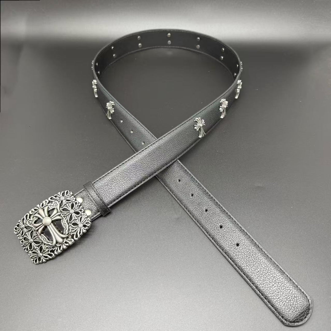 Chrome Hearts Cross Rivet Roller Buckle and Holy Sword Belt