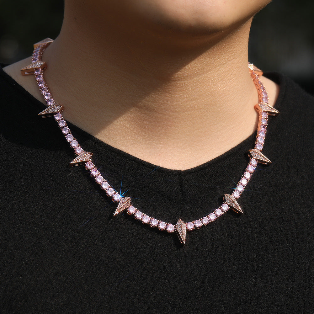 Hip-hop Black Panther zircon tennis chain