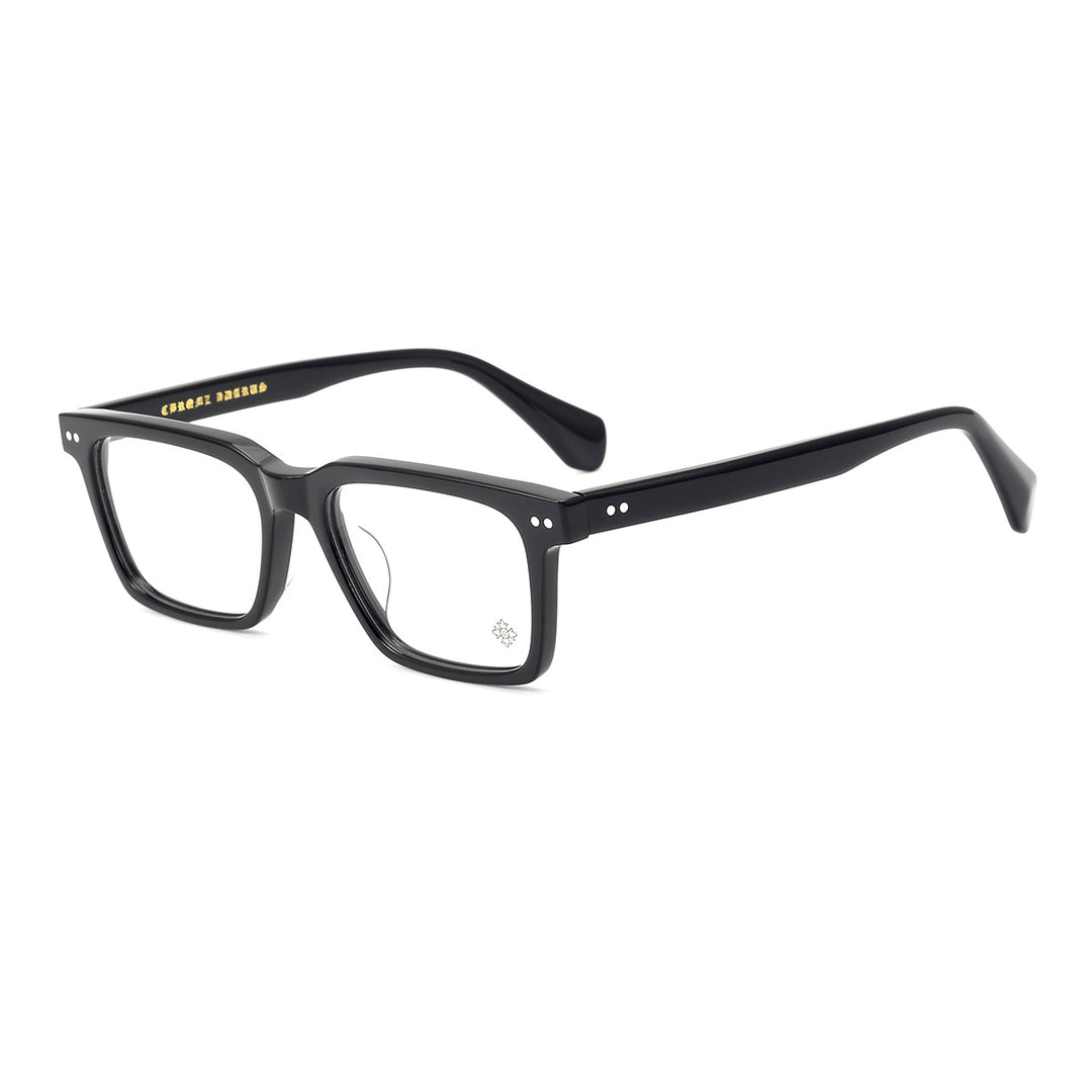 Handcrafted Square Retro Acetate Eyeglasses