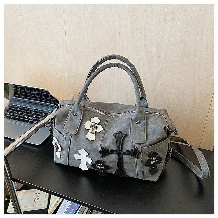 Chrome Hearts grey Patchwork Travel Bag
