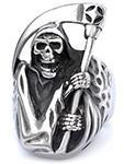 Nordic Stainless Steel Skull Ring Gothic Dark Aesthetic