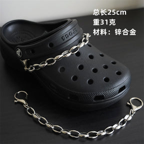 Hole shoe chain cool punk dark multi-layer shoe buckle rivet pearl shoe chain