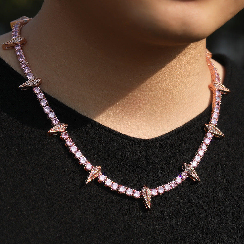 Hip-hop Black Panther zircon tennis chain