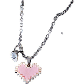 Couple attract bestie necklace love mosaic magnetic pendant