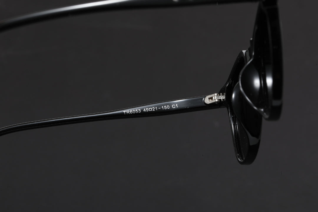 Retro Oval Frame black UV400 protection sunglasses