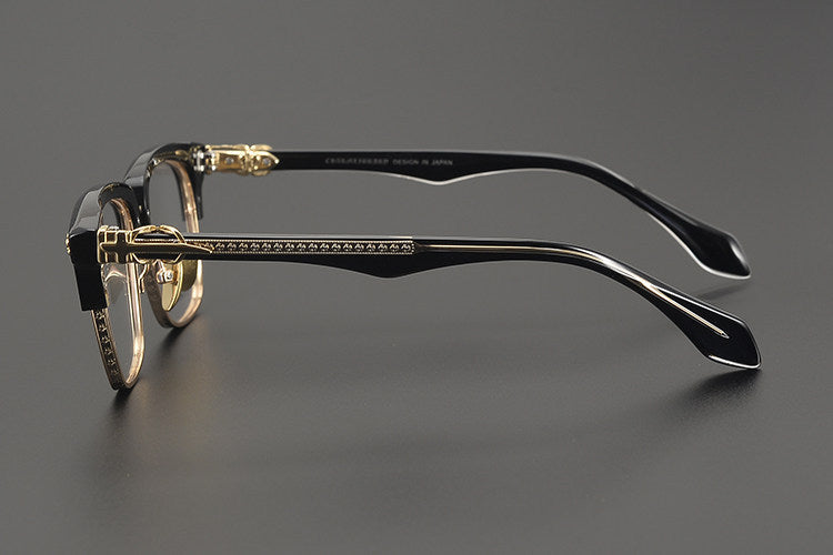 Chrome Hearts Style Business Semi Rimless Eyeglasses
