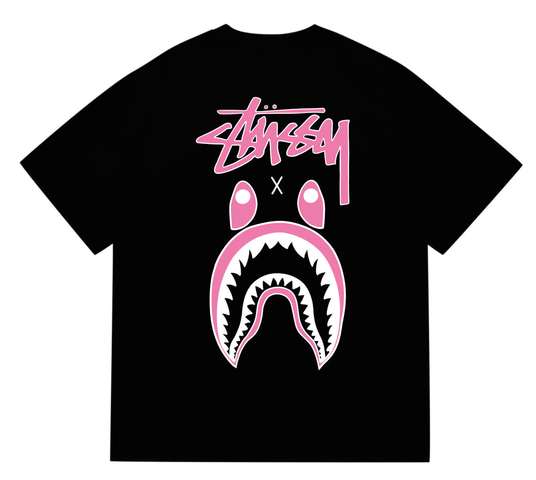 BAPE loose fit short-sleeved letter print t-shirt
