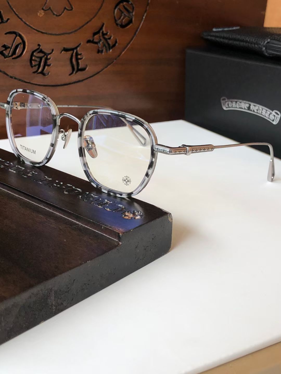 Chrome Hearts thin framed lightweight and artistic glasses